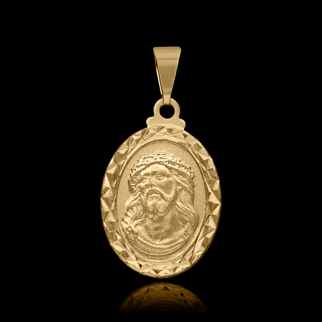Pingente Jesus Detalhado Banhado a Ouro 18k
