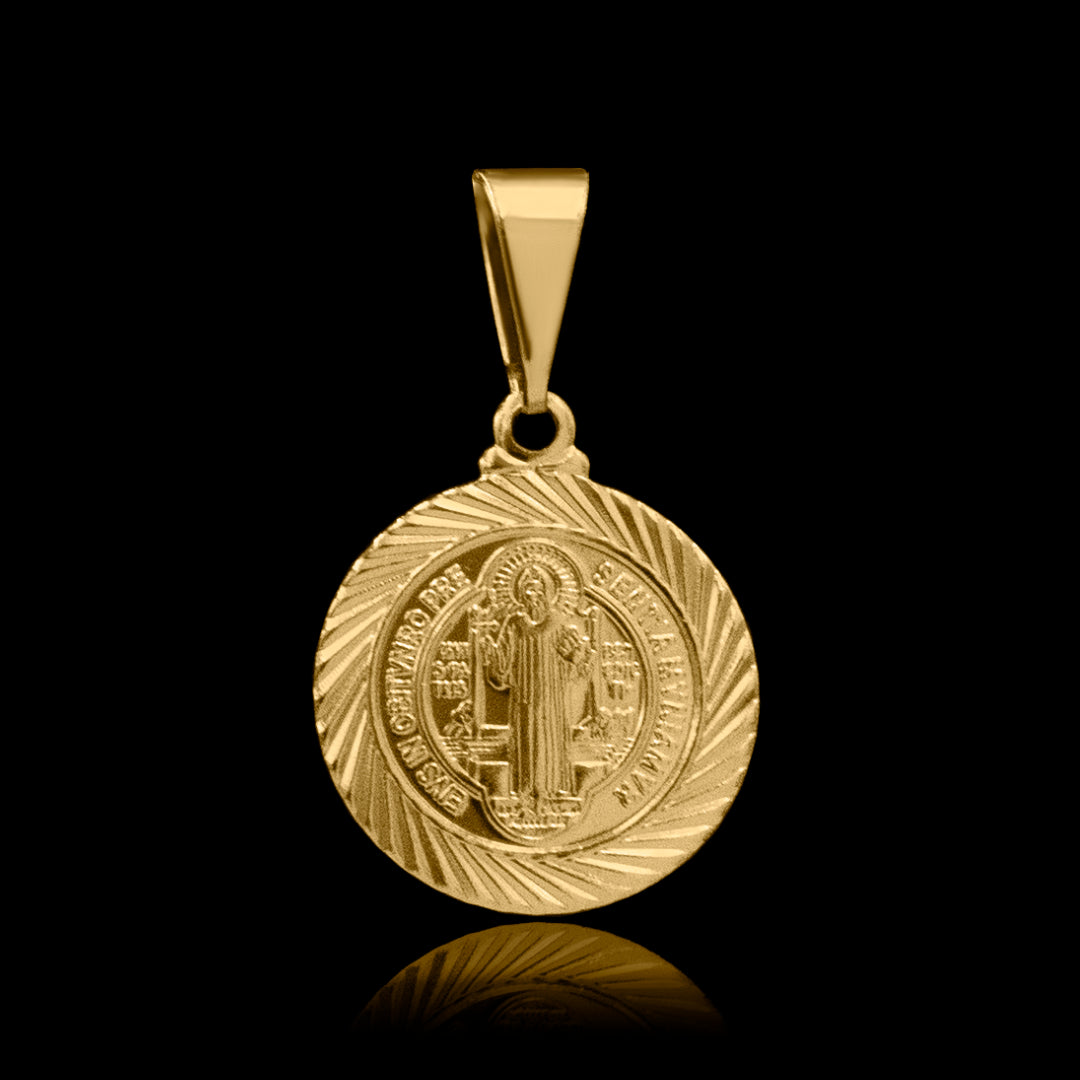 Pingente São Bento II Banhado a Ouro 18k