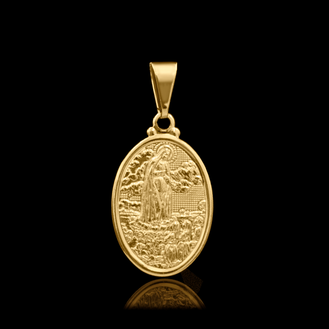 Pingente Nossa Senhora de Fátima Banhado a Ouro 18k