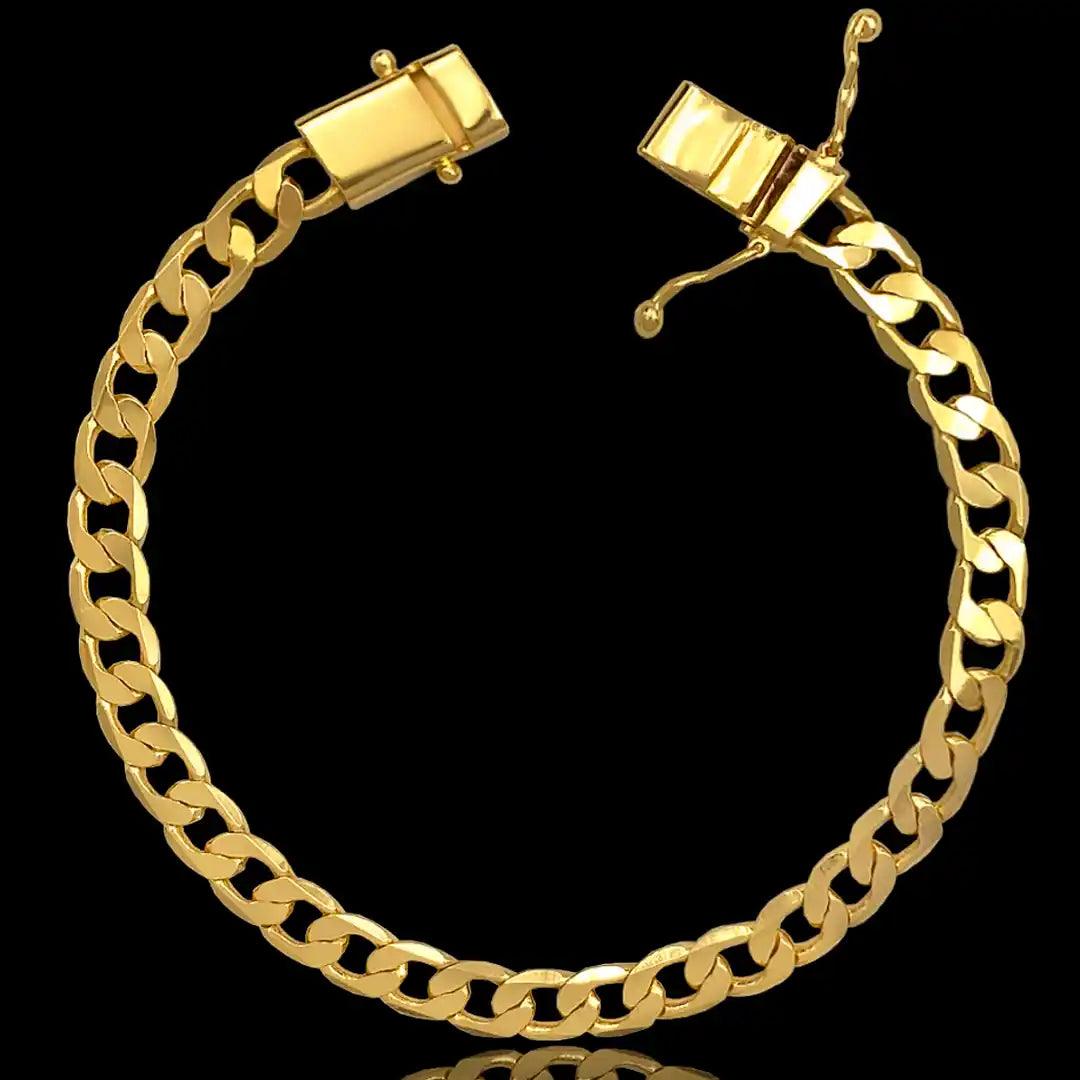 Pulseira Grumet Escama 6mm Banhado a Ouro 18k - Rei18k