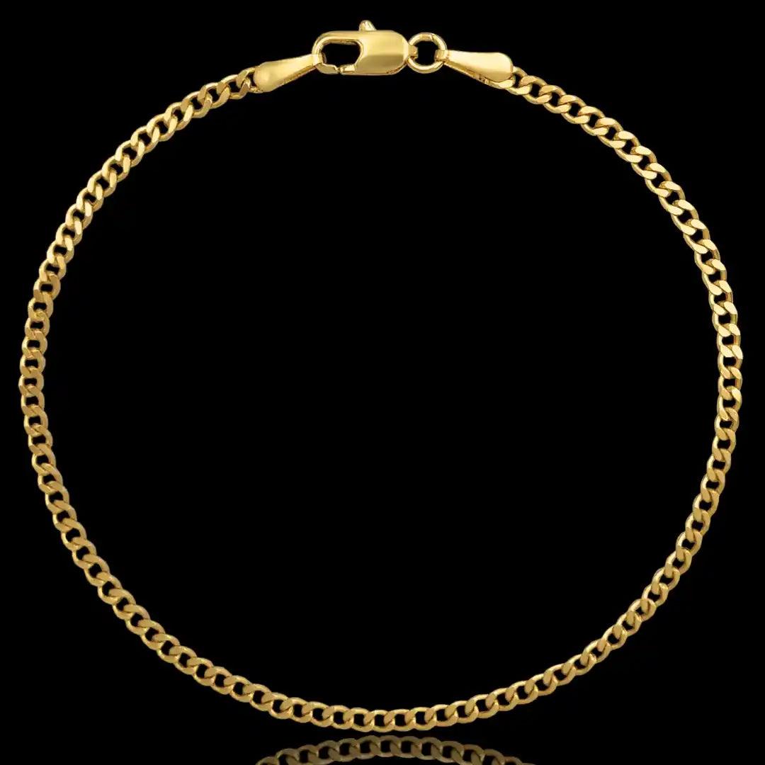 Pulseira grumet 2,5mm banhado a ouro 18k - Rei18k