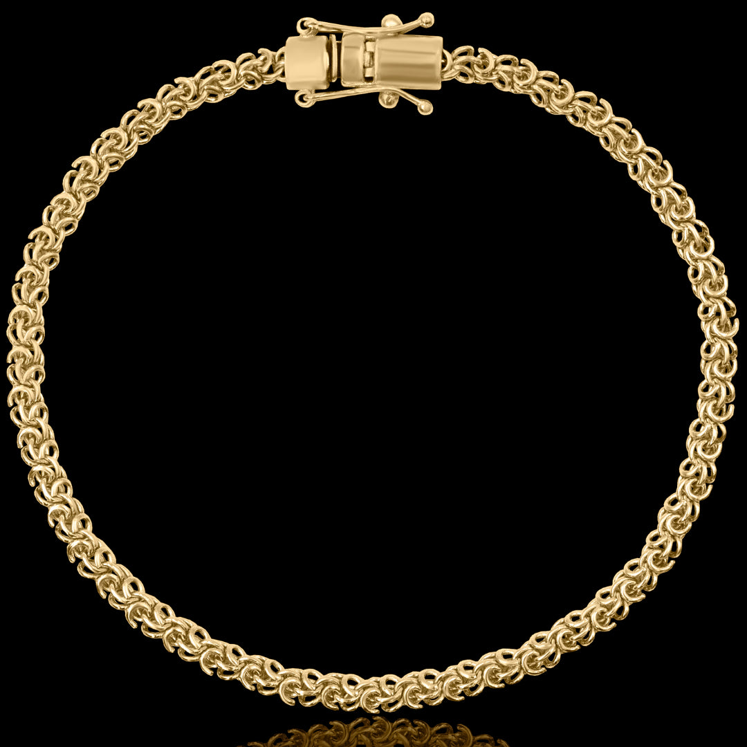 Pulseira Friso 4mm Banhado a Ouro 18k