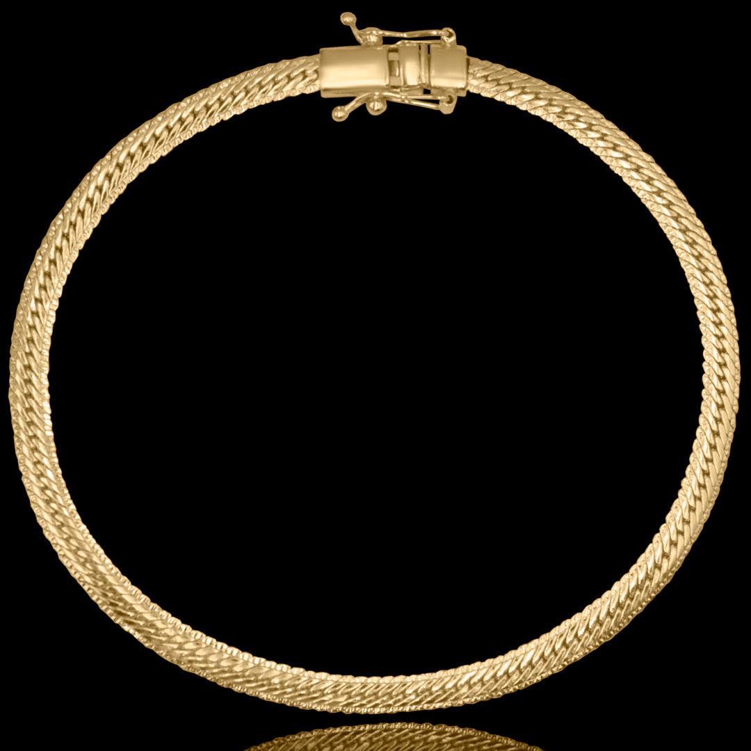 Pulseira Snake 4,5mm Banhado a Ouro 18k