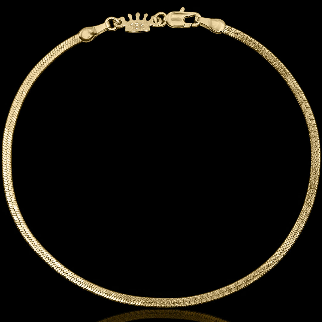 Pulseira Laminada 2mm Banhada a Ouro 18k