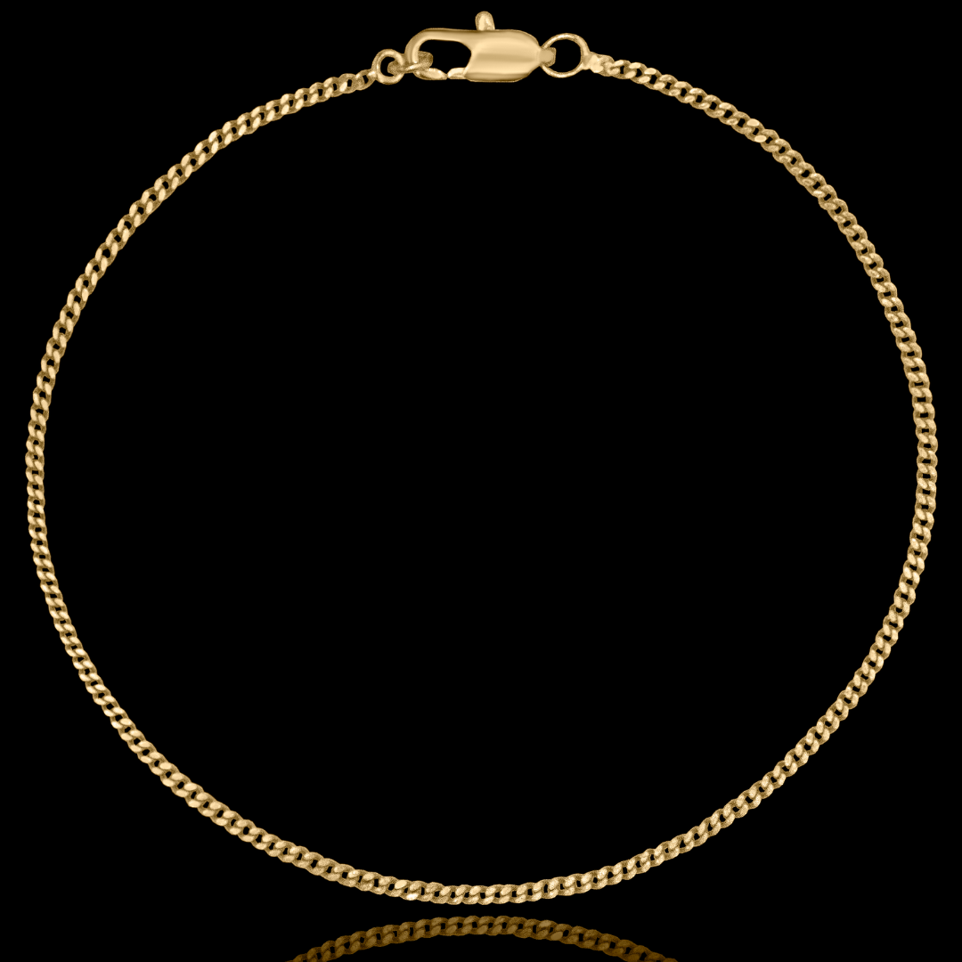 Pulseira Grumet 1,5mm Banhado a Ouro 18k