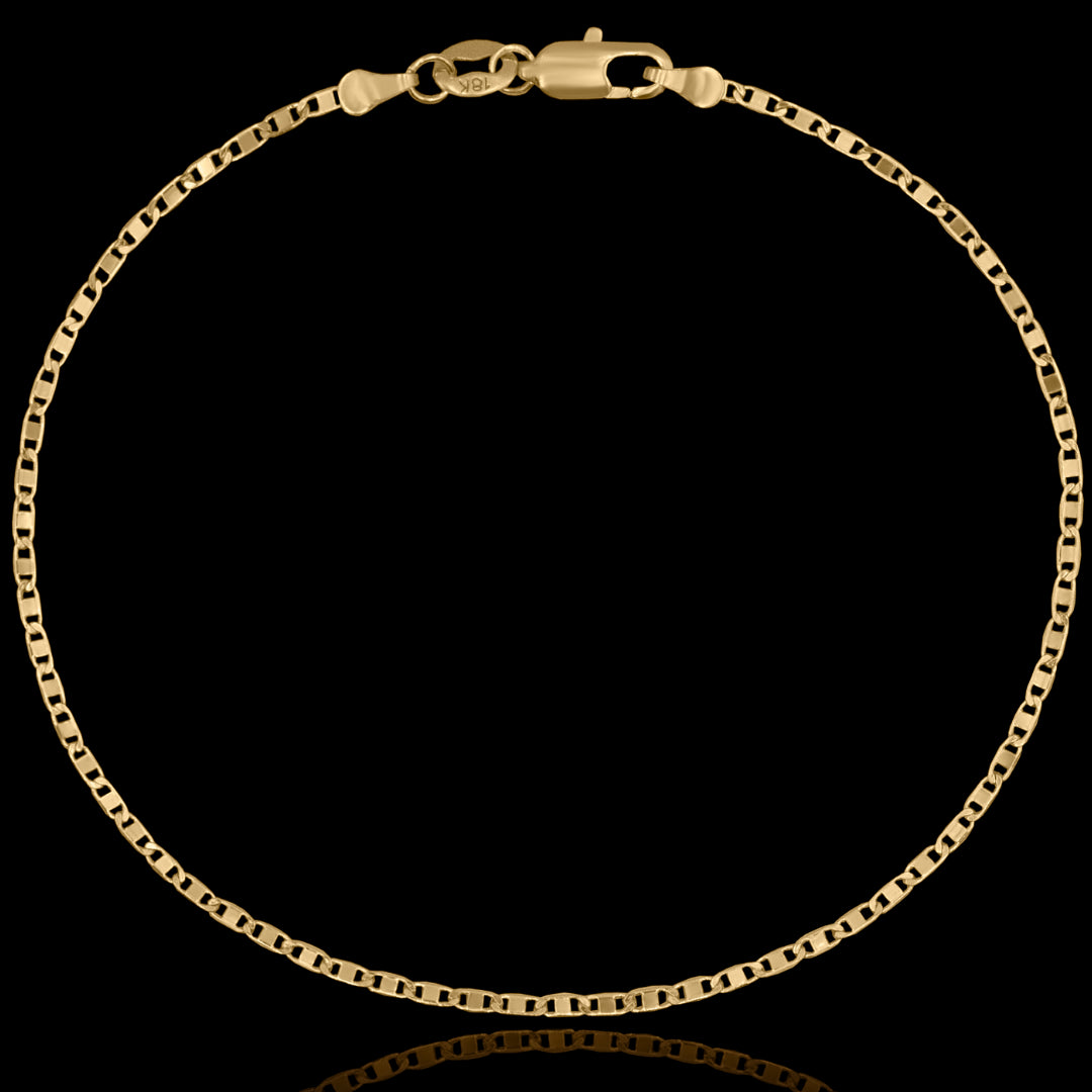 Pulseira Piastrine 2mm Banhado a Ouro 18k