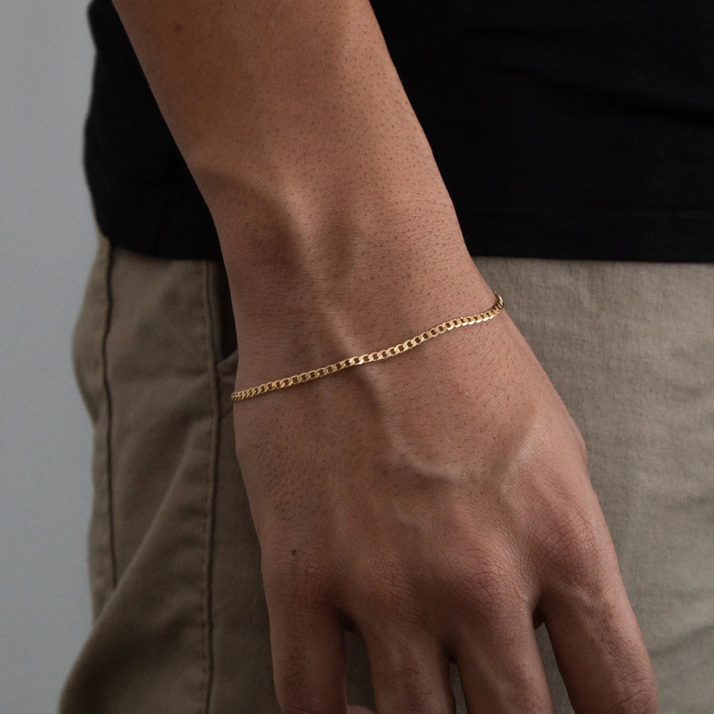 Pulseira Grumet Escama 2mm Banhado a Ouro 18k