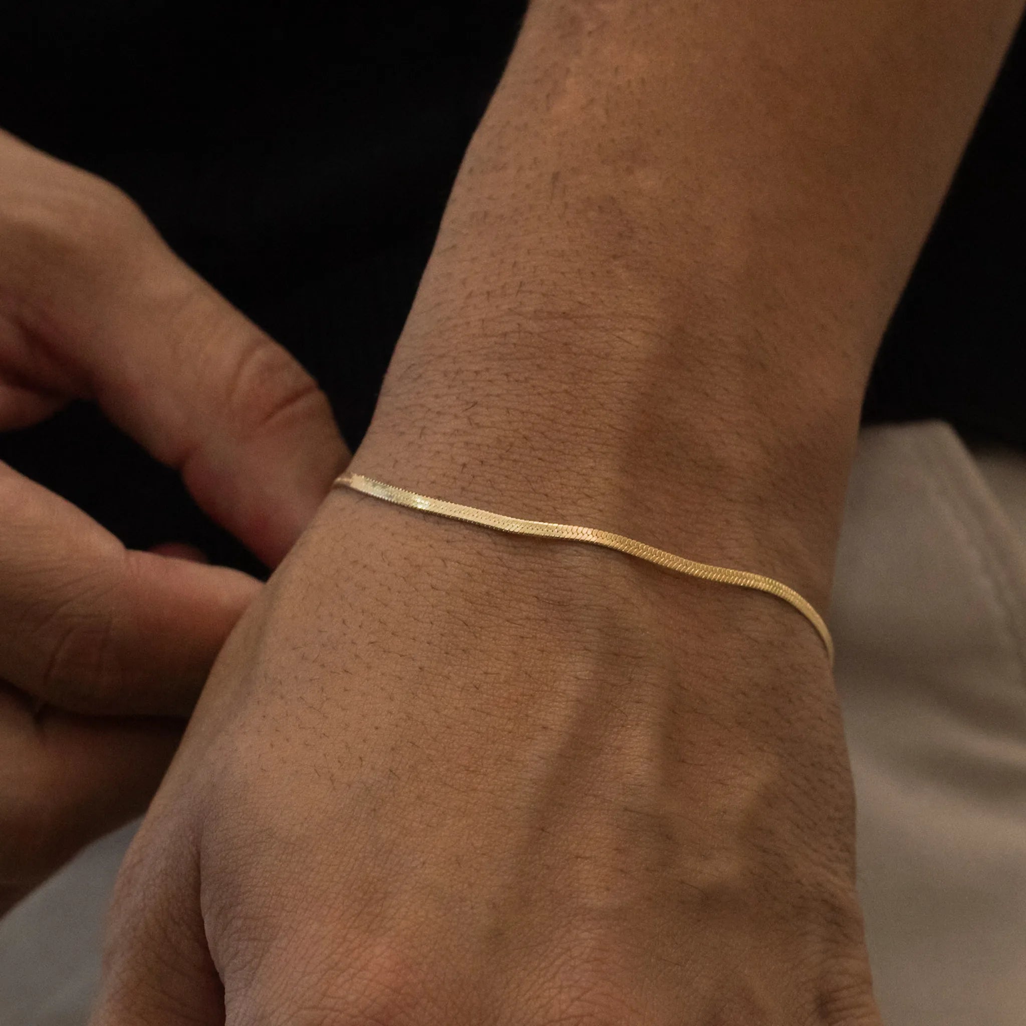 Pulseira Laminada 2mm Banhada a Ouro 18k