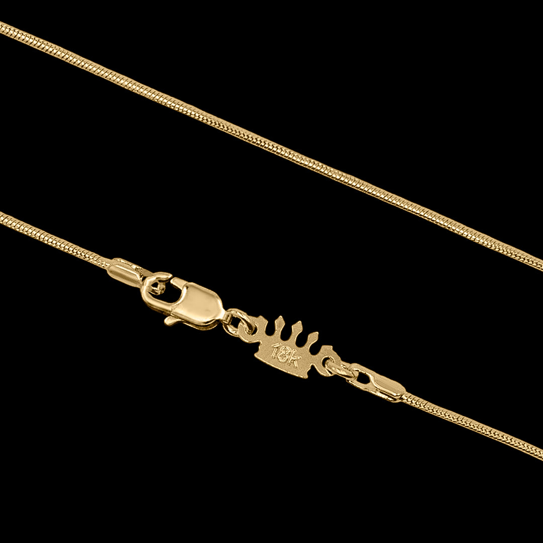 Corrente Rabo de rato 1.2mm Banhado a ouro 18k